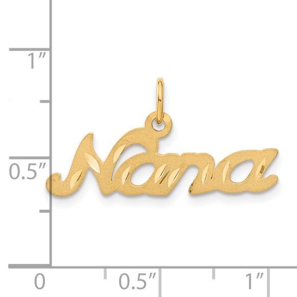 10k Yellow Gold Satin NANA Charm - Picture 4 of 8